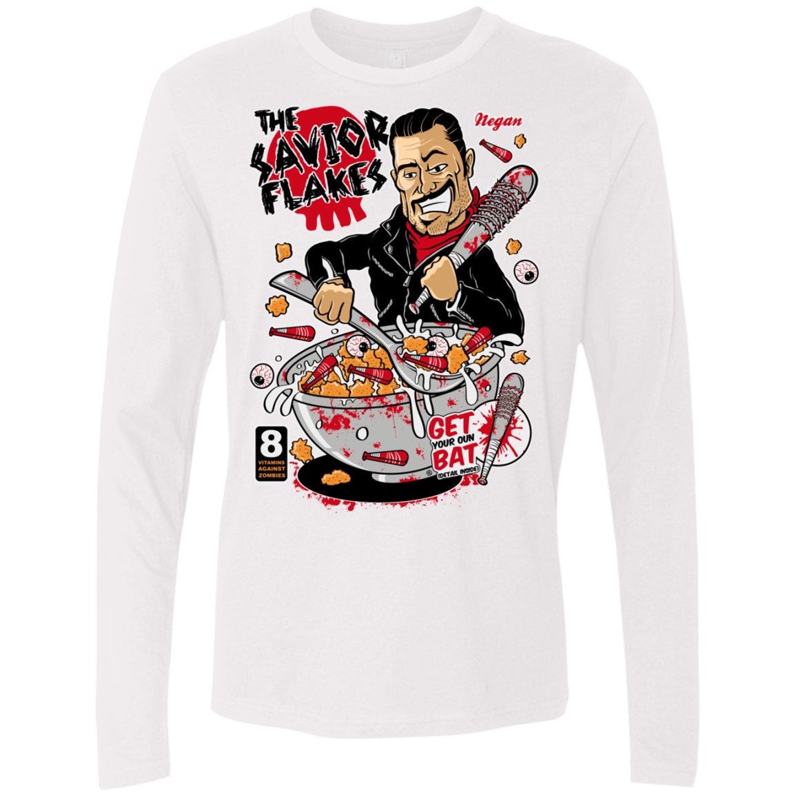 T-Shirts White / S The Savior Flakes Men's Premium Long Sleeve