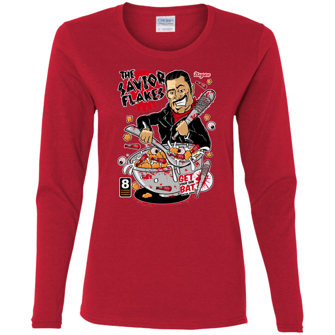 T-Shirts Red / S The Savior Flakes Women's Long Sleeve T-Shirt