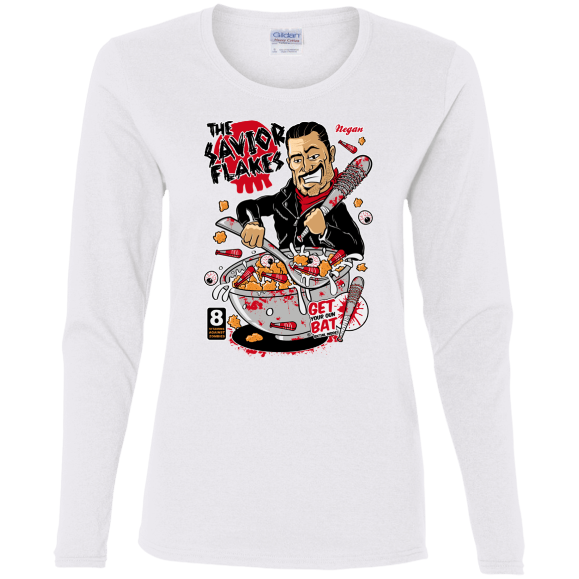 T-Shirts White / S The Savior Flakes Women's Long Sleeve T-Shirt