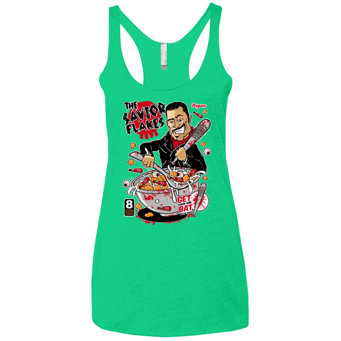 T-Shirts Envy / X-Small The Savior Flakes Women's Triblend Racerback Tank