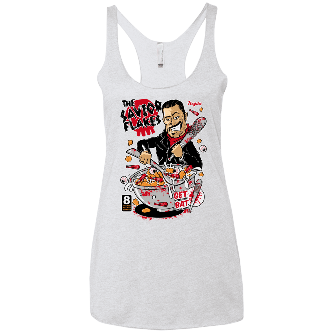 T-Shirts Heather White / X-Small The Savior Flakes Women's Triblend Racerback Tank