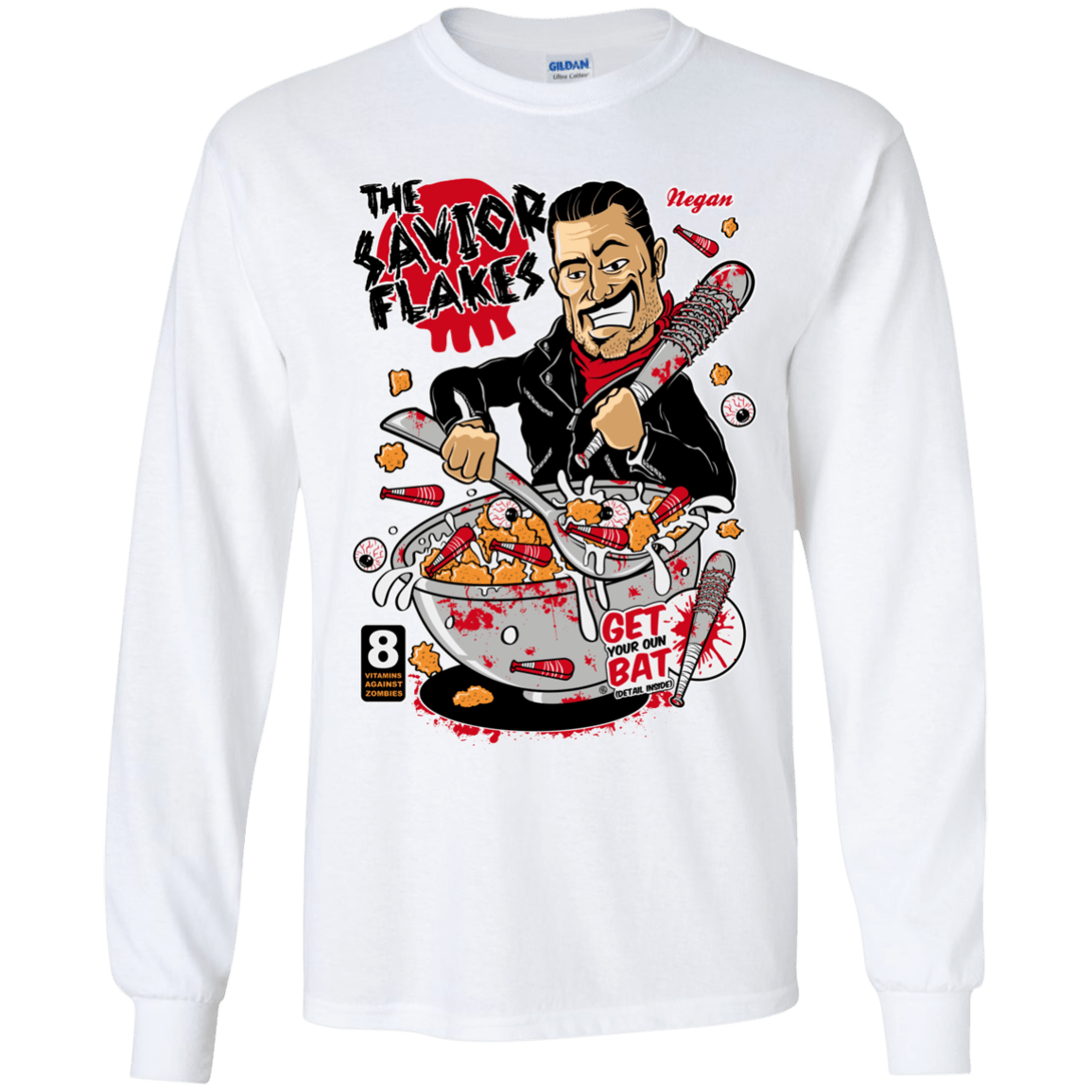 T-Shirts White / YS The Savior Flakes Youth Long Sleeve T-Shirt