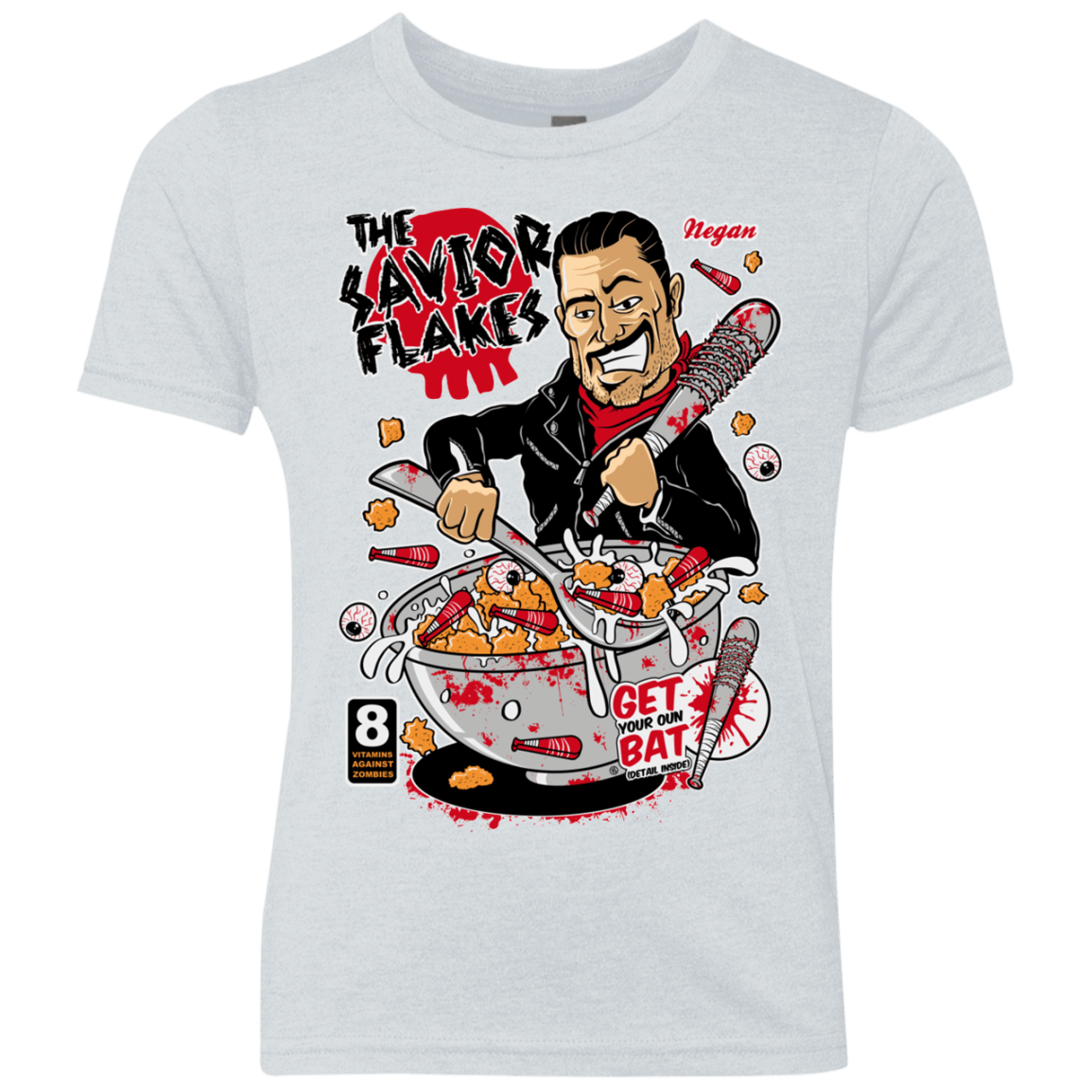 T-Shirts Heather White / YXS The Savior Flakes Youth Triblend T-Shirt