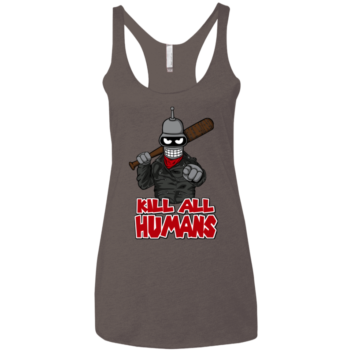 T-Shirts Macchiato / X-Small The Walking Bot Women's Triblend Racerback Tank