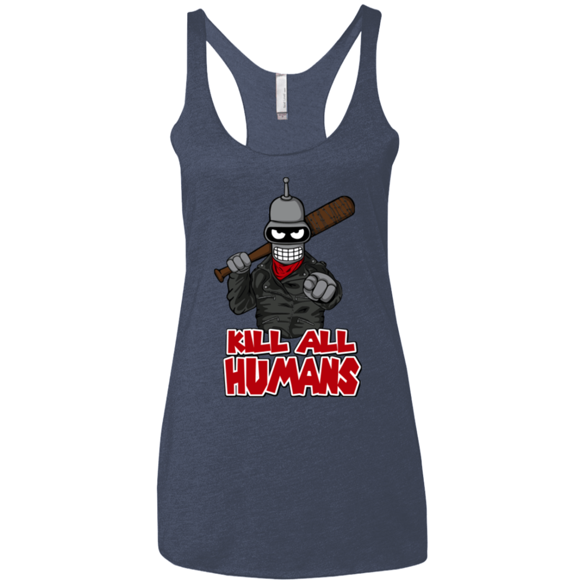 T-Shirts Vintage Navy / X-Small The Walking Bot Women's Triblend Racerback Tank