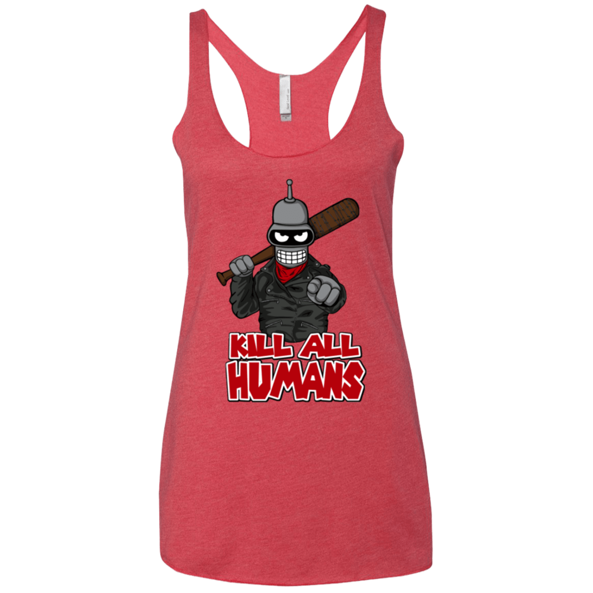 T-Shirts Vintage Red / X-Small The Walking Bot Women's Triblend Racerback Tank