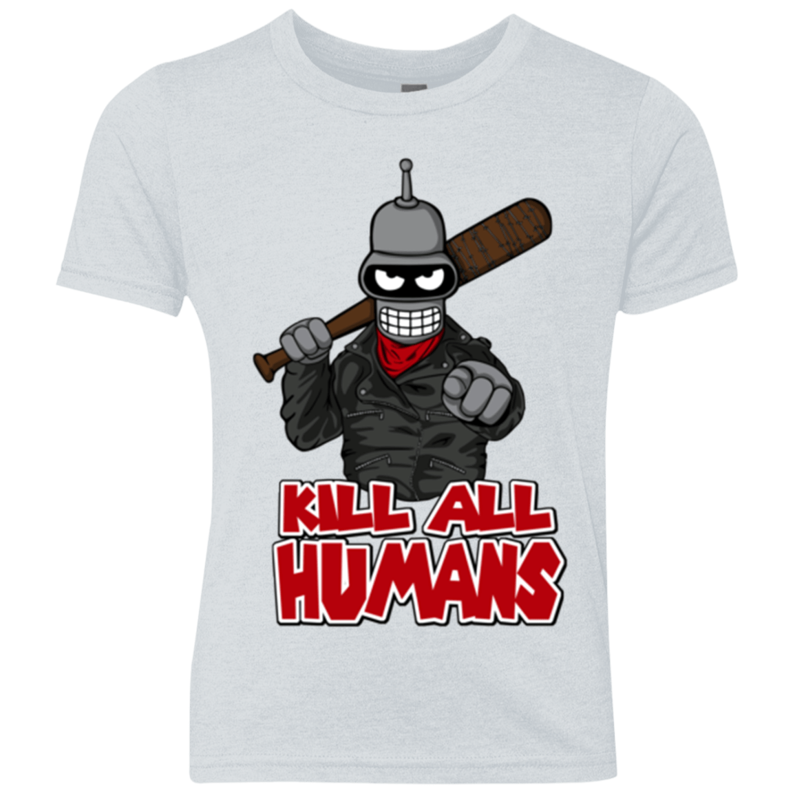 T-Shirts Heather White / YXS The Walking Bot Youth Triblend T-Shirt