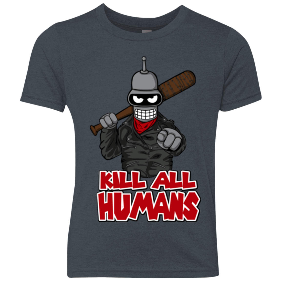 T-Shirts Vintage Navy / YXS The Walking Bot Youth Triblend T-Shirt