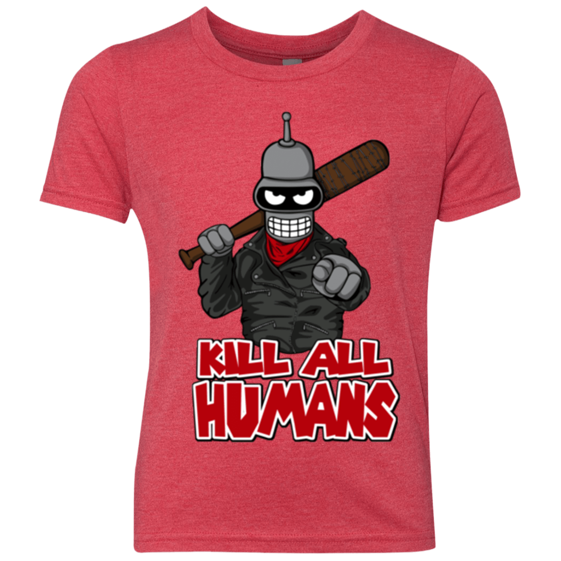 T-Shirts Vintage Red / YXS The Walking Bot Youth Triblend T-Shirt