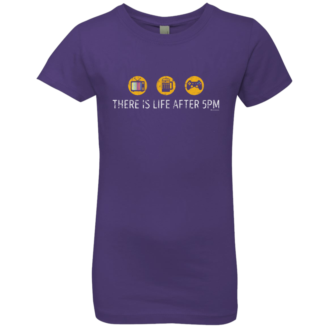 T-Shirts Purple Rush / YXS There Is Life After 5PM Girls Premium T-Shirt