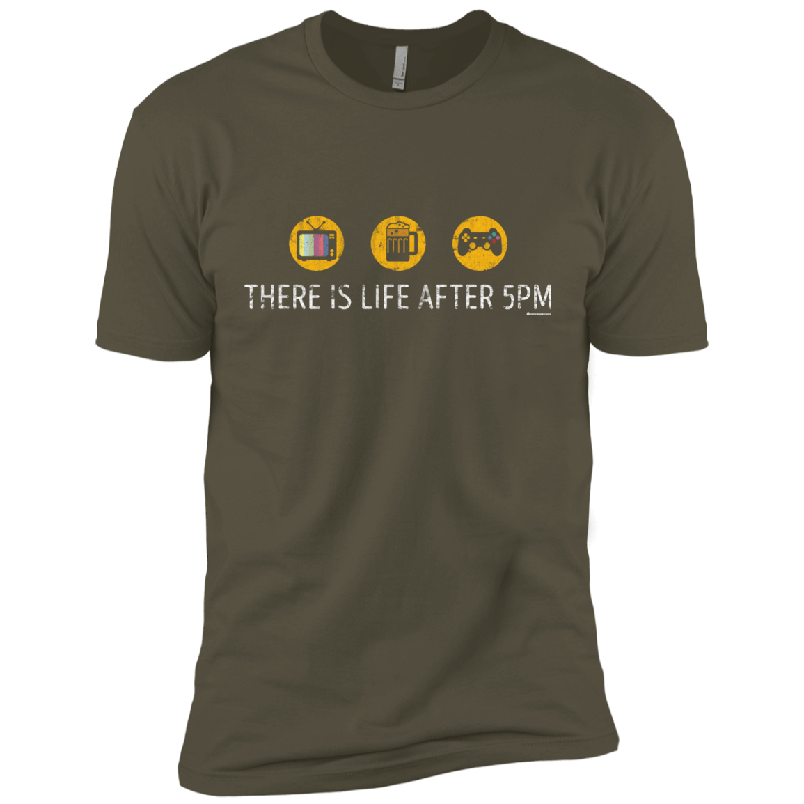 T-Shirts Military Green / X-Small There Is Life After 5PM Men's Premium T-Shirt