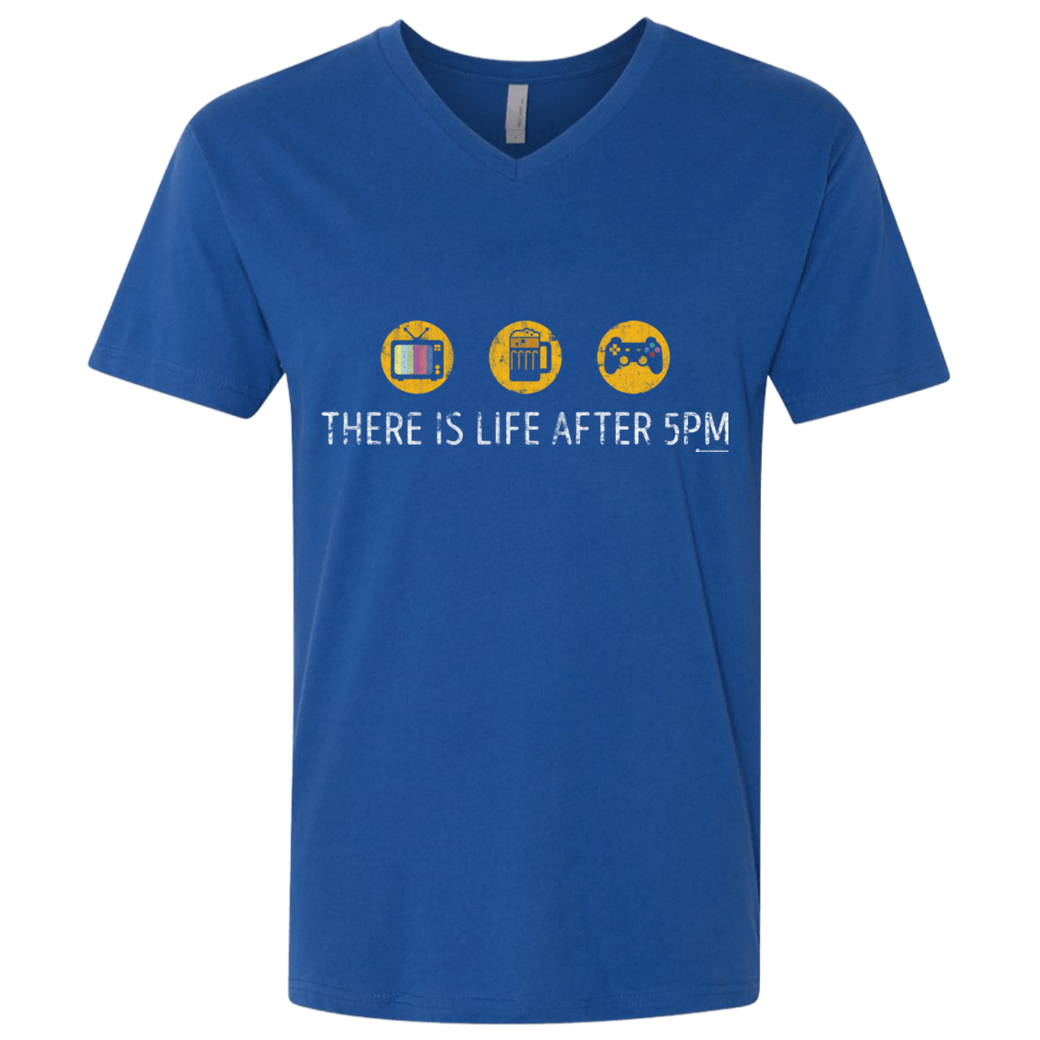 T-Shirts Royal / X-Small There Is Life After 5PM Men's Premium V-Neck