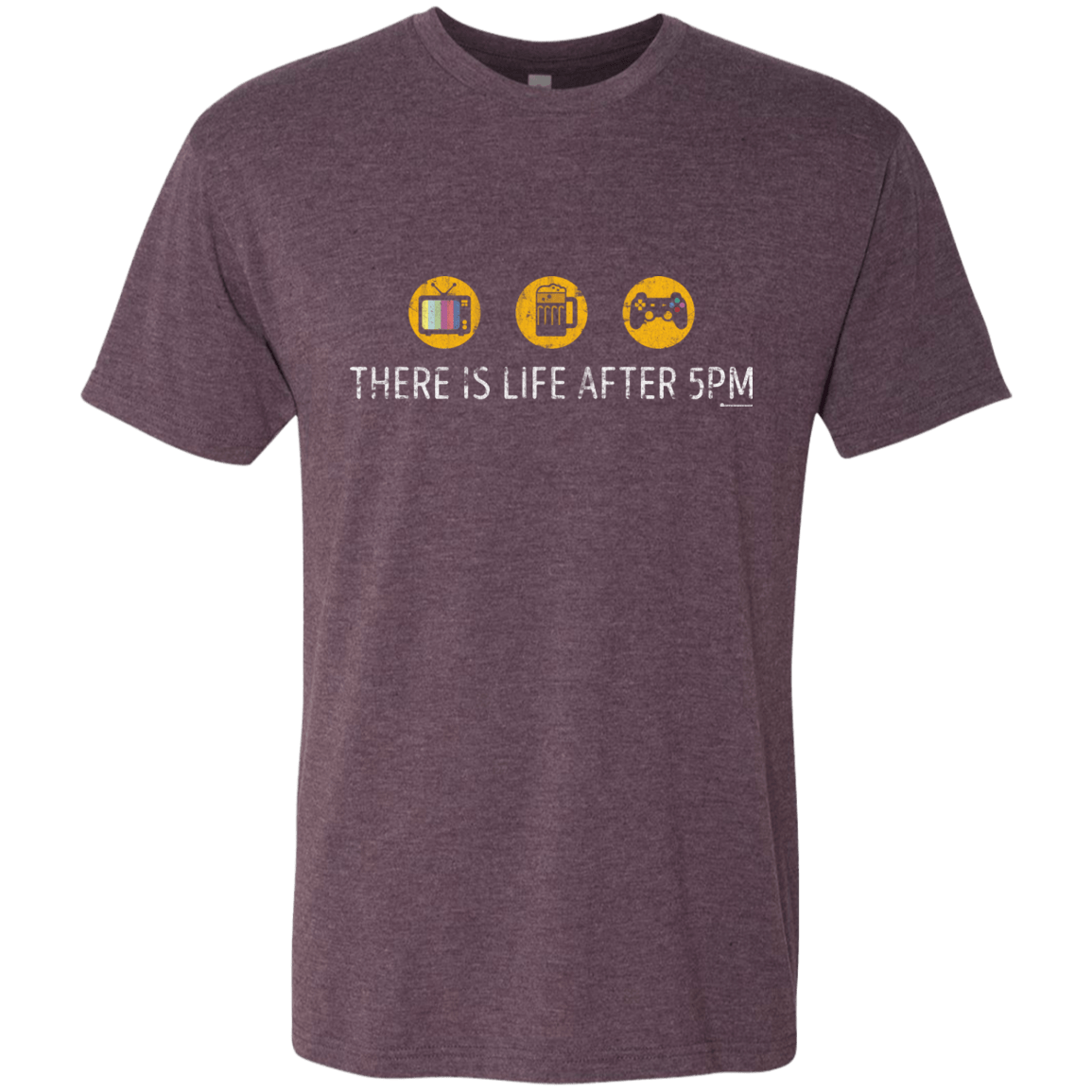 T-Shirts Vintage Purple / Small There Is Life After 5PM Men's Triblend T-Shirt