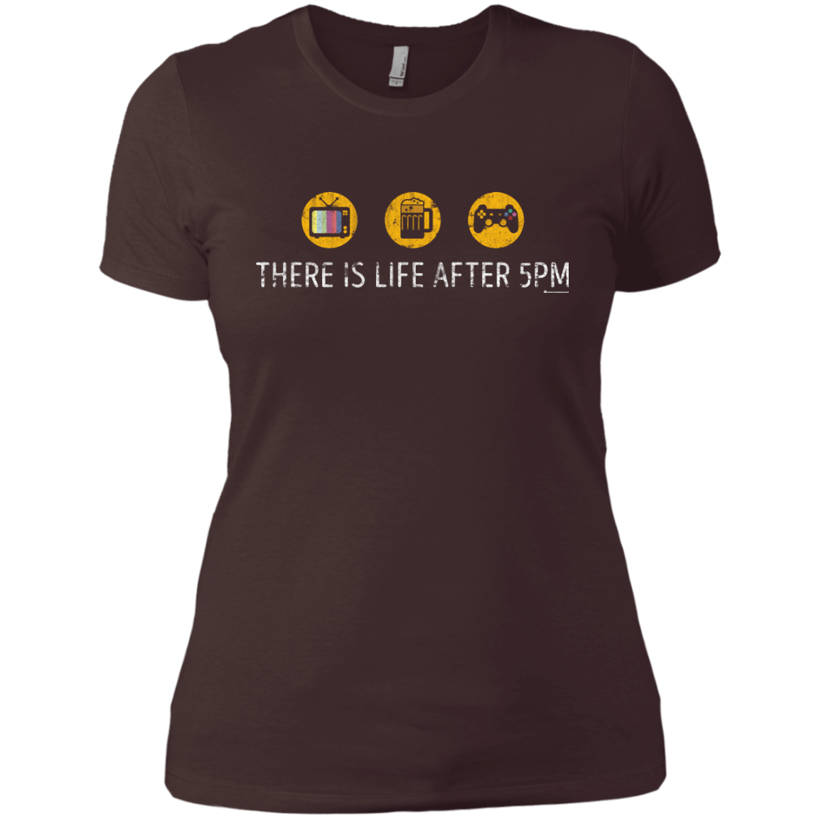 T-Shirts Dark Chocolate / X-Small There Is Life After 5PM Women's Premium T-Shirt