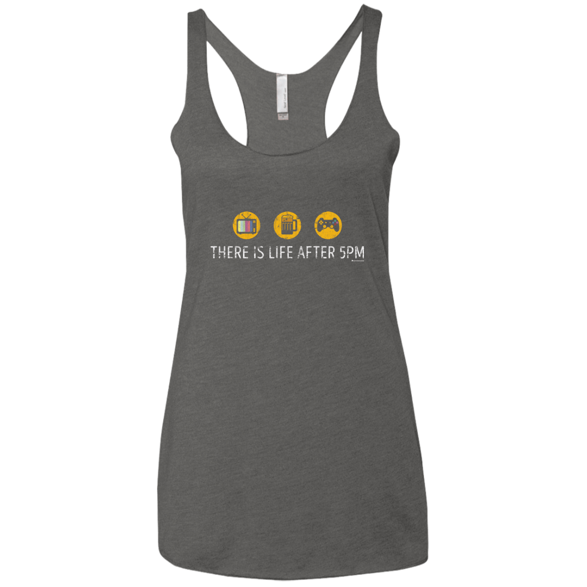 T-Shirts Premium Heather / X-Small There Is Life After 5PM Women's Triblend Racerback Tank