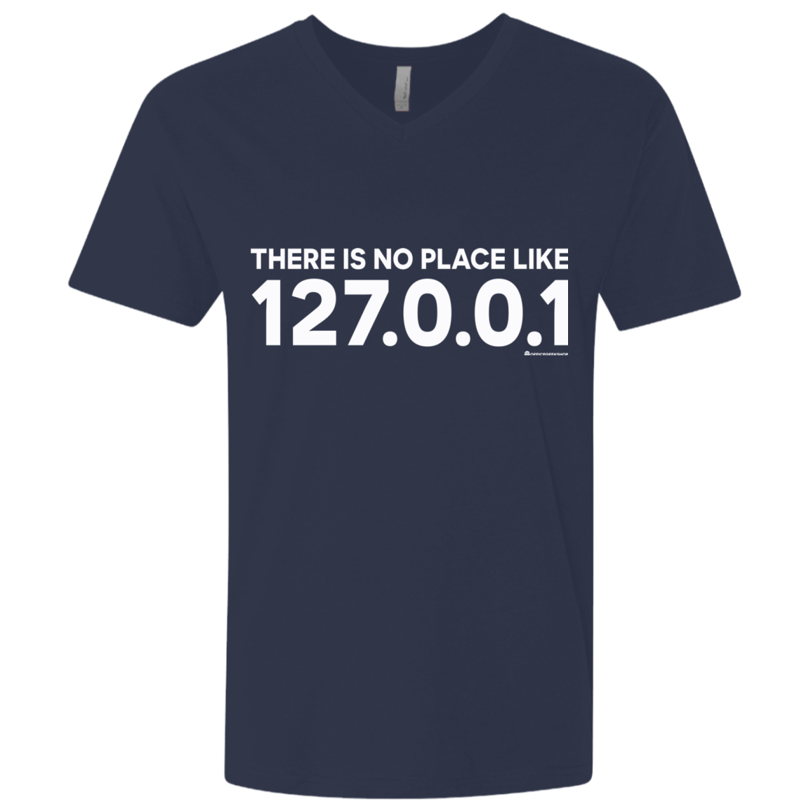 T-Shirts Midnight Navy / X-Small There Is No Place Like 127.0.0.1 Men's Premium V-Neck