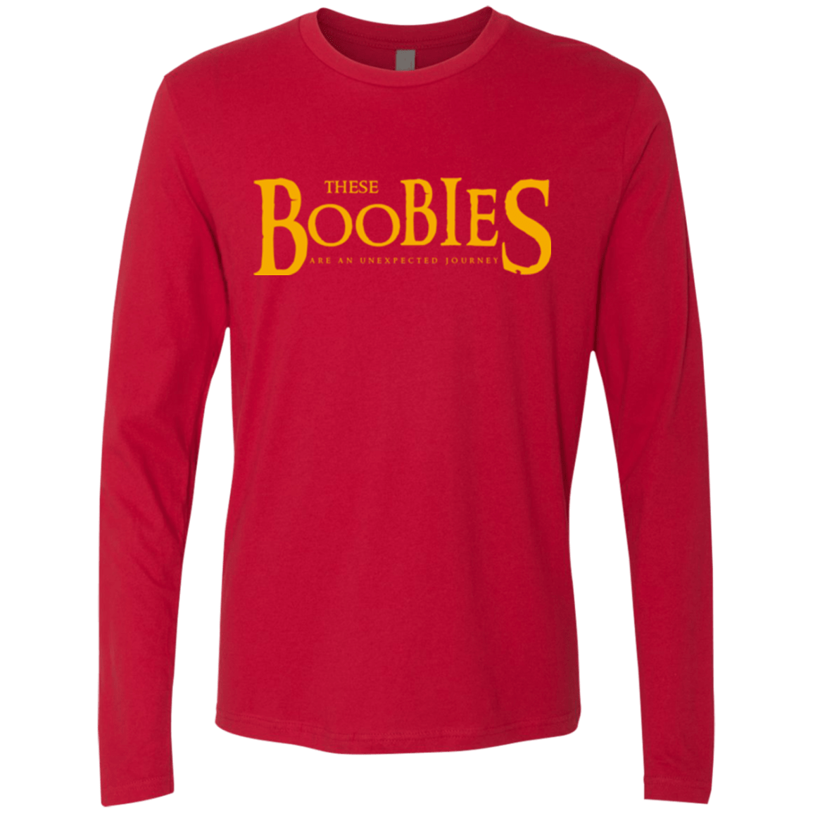 T-Shirts Red / Small These boobies Men's Premium Long Sleeve