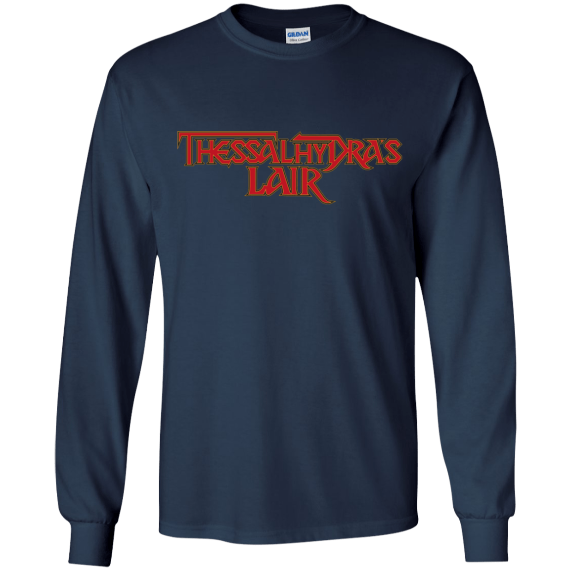 T-Shirts Navy / YS Thessalhydras Lair Youth Long Sleeve T-Shirt