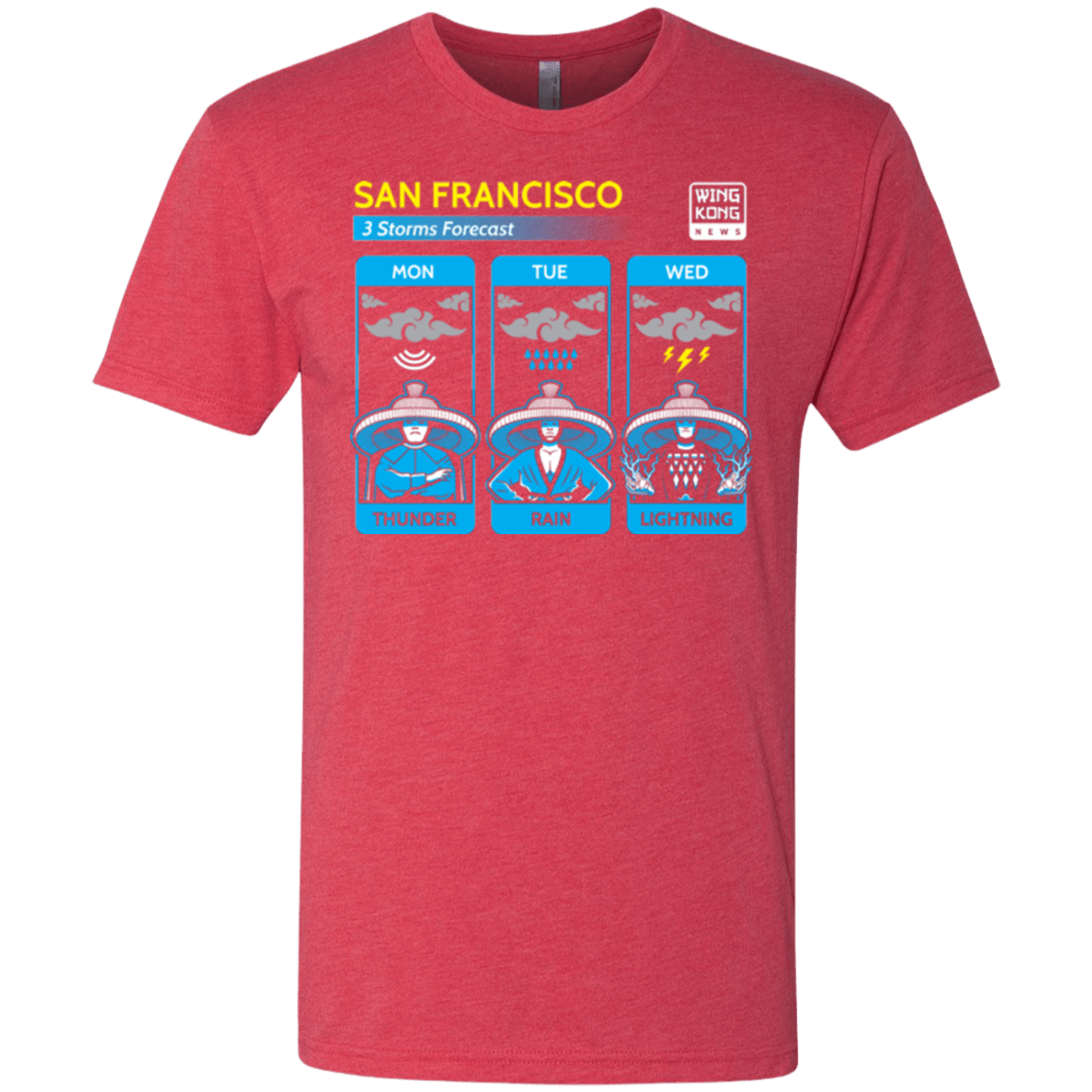 T-Shirts Vintage Red / Small Three Storms Men's Triblend T-Shirt