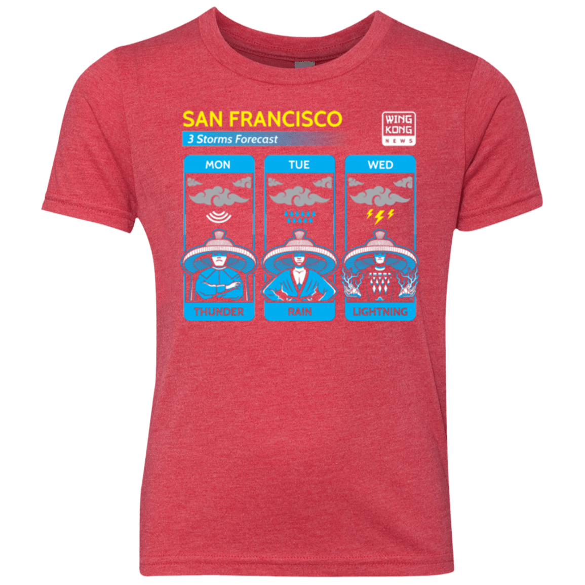 T-Shirts Vintage Red / YXS Three Storms Youth Triblend T-Shirt