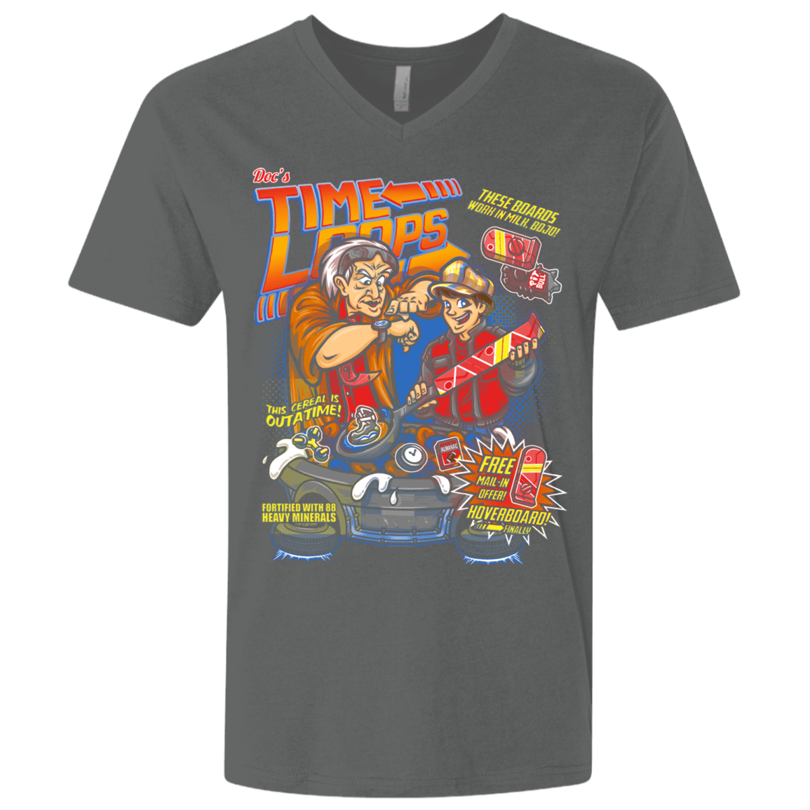 T-Shirts Heavy Metal / X-Small Time Loops Men's Premium V-Neck