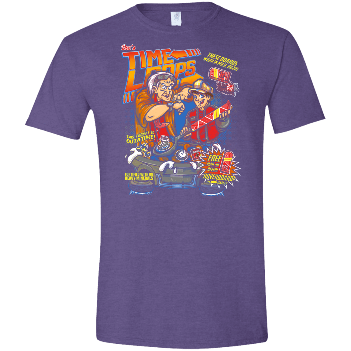 T-Shirts Heather Purple / S Time Loops Men's Semi-Fitted Softstyle