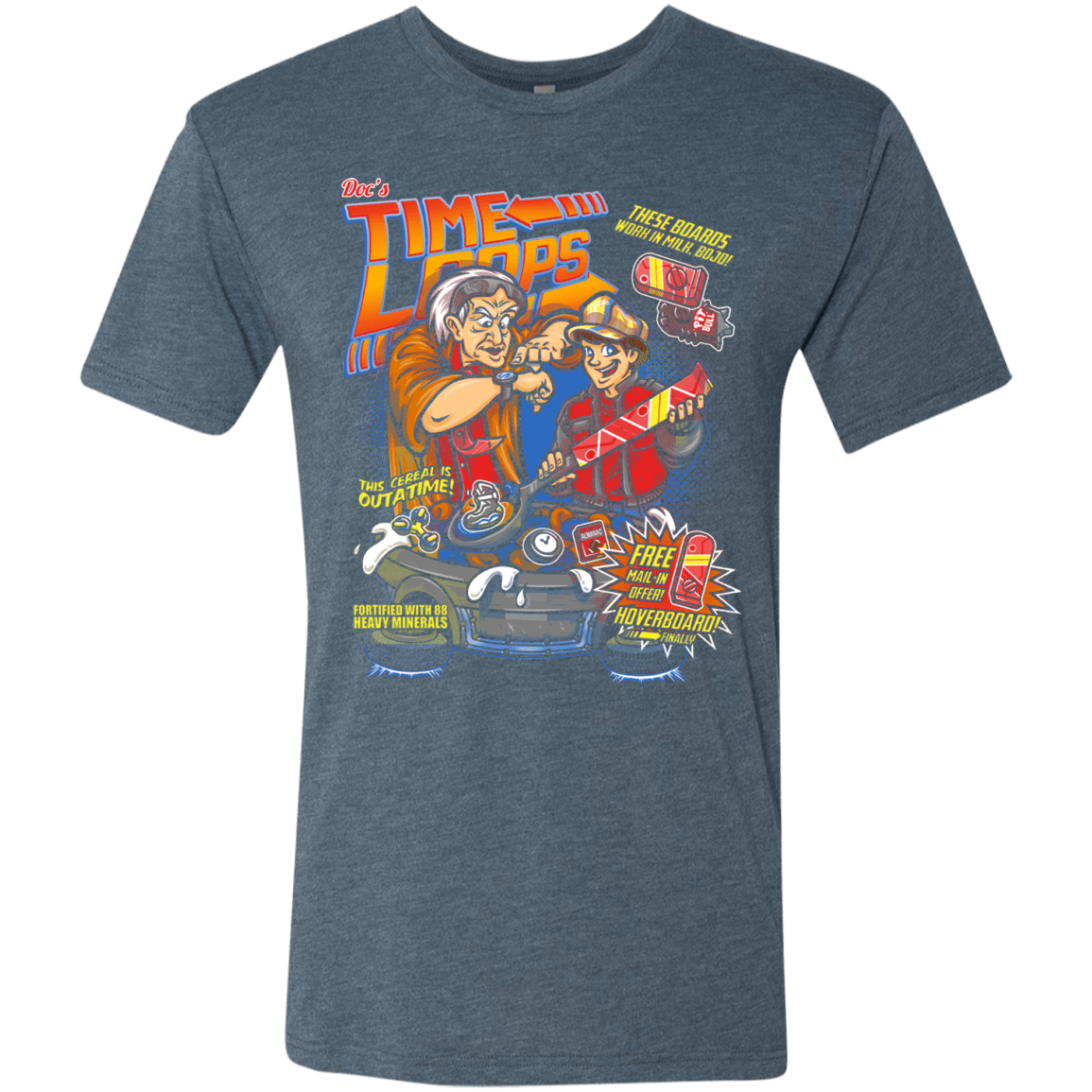 T-Shirts Indigo / S Time Loops Men's Triblend T-Shirt