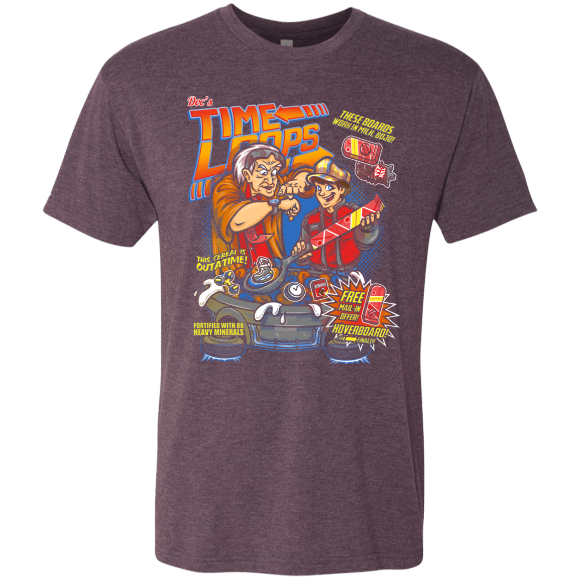 T-Shirts Vintage Purple / S Time Loops Men's Triblend T-Shirt