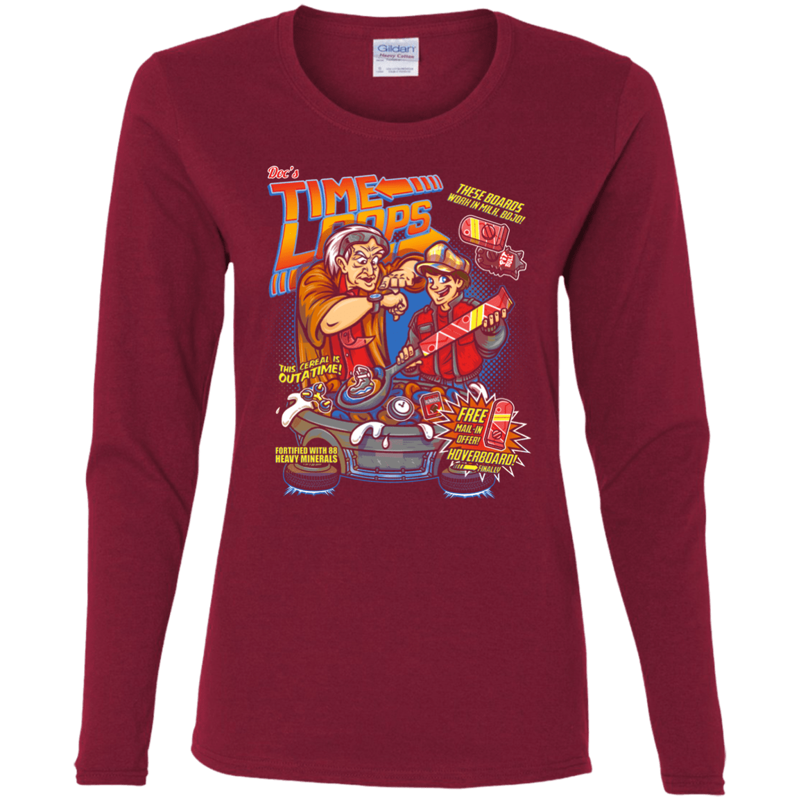 T-Shirts Cardinal / S Time Loops Women's Long Sleeve T-Shirt