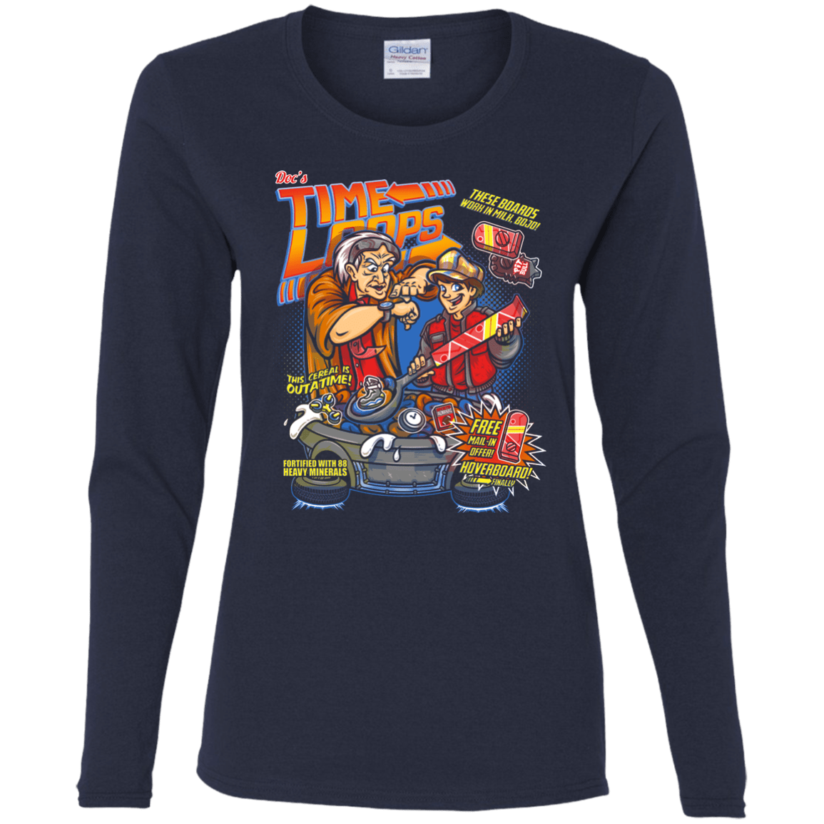 T-Shirts Navy / S Time Loops Women's Long Sleeve T-Shirt