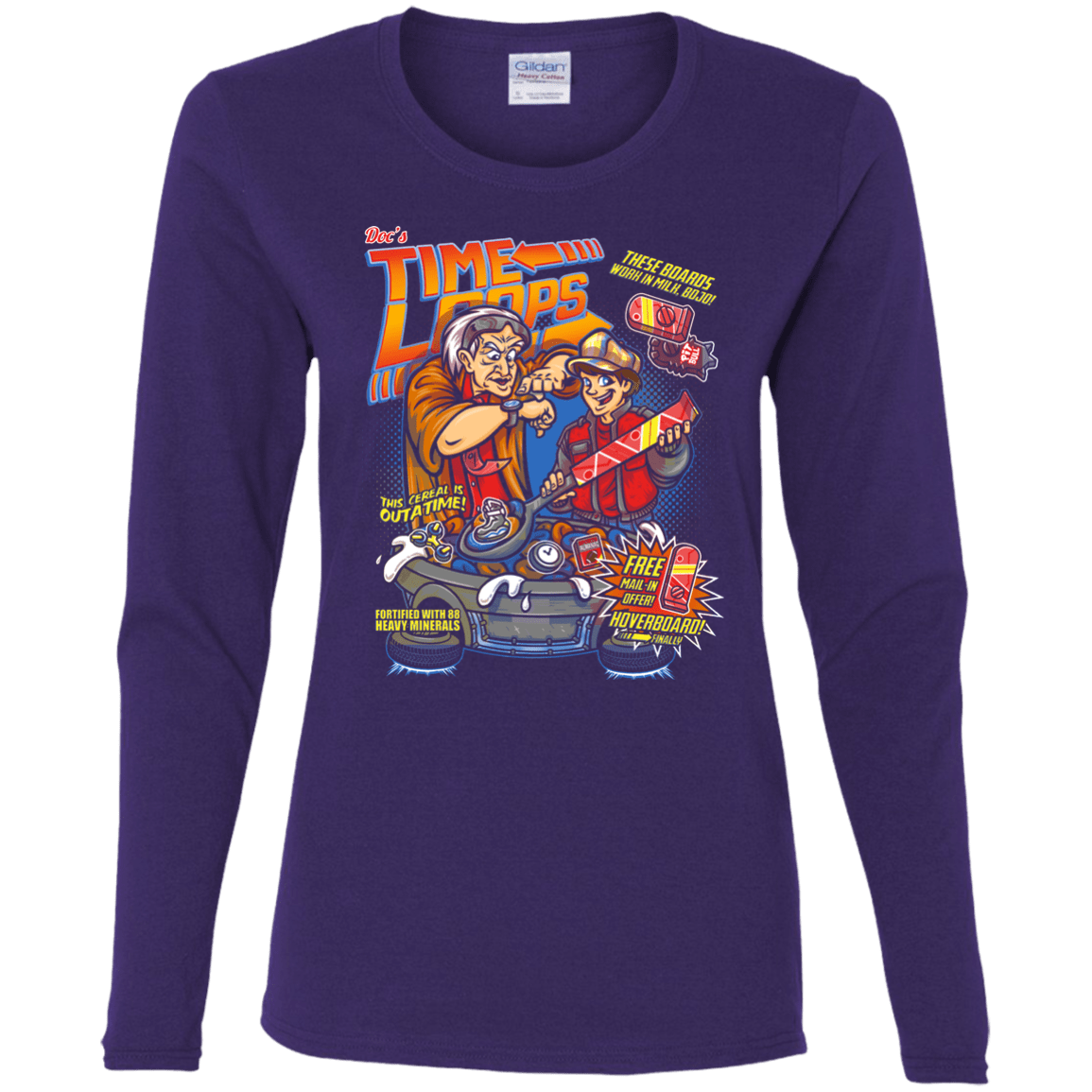 T-Shirts Purple / S Time Loops Women's Long Sleeve T-Shirt