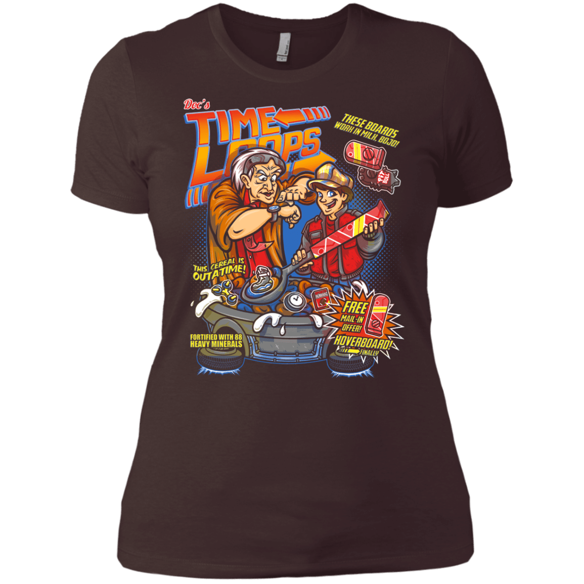 T-Shirts Dark Chocolate / X-Small Time Loops Women's Premium T-Shirt