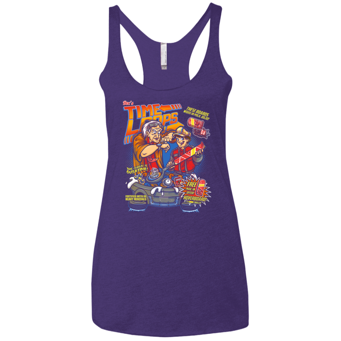 T-Shirts Purple Rush / X-Small Time Loops Women's Triblend Racerback Tank