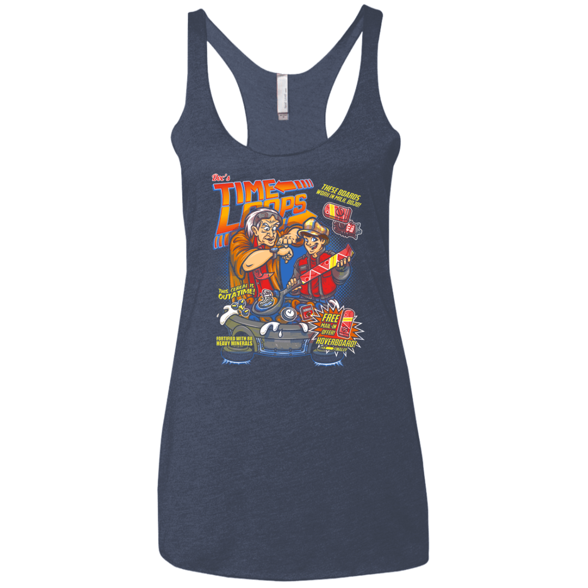 T-Shirts Vintage Navy / X-Small Time Loops Women's Triblend Racerback Tank