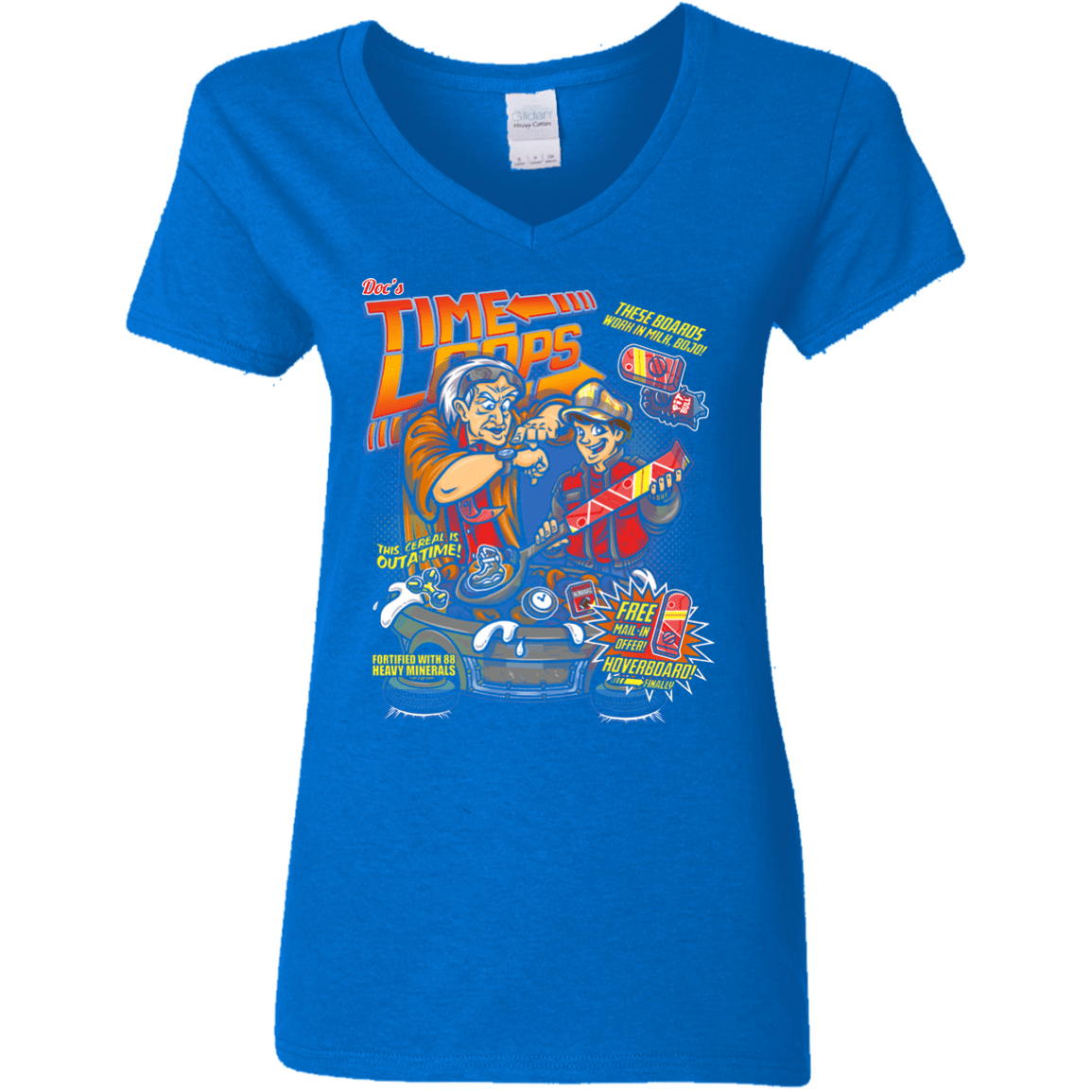 T-Shirts Royal / S Time Loops Women's V-Neck T-Shirt