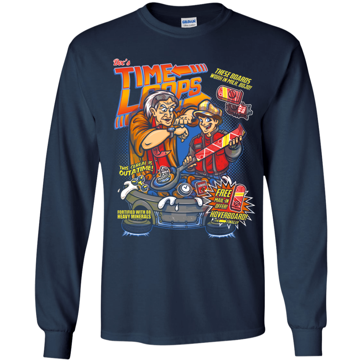 T-Shirts Navy / YS Time Loops Youth Long Sleeve T-Shirt