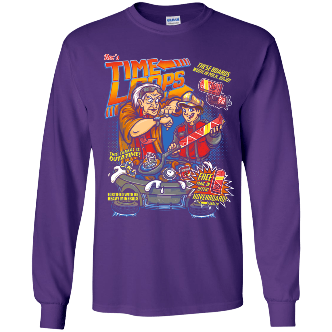 T-Shirts Purple / YS Time Loops Youth Long Sleeve T-Shirt