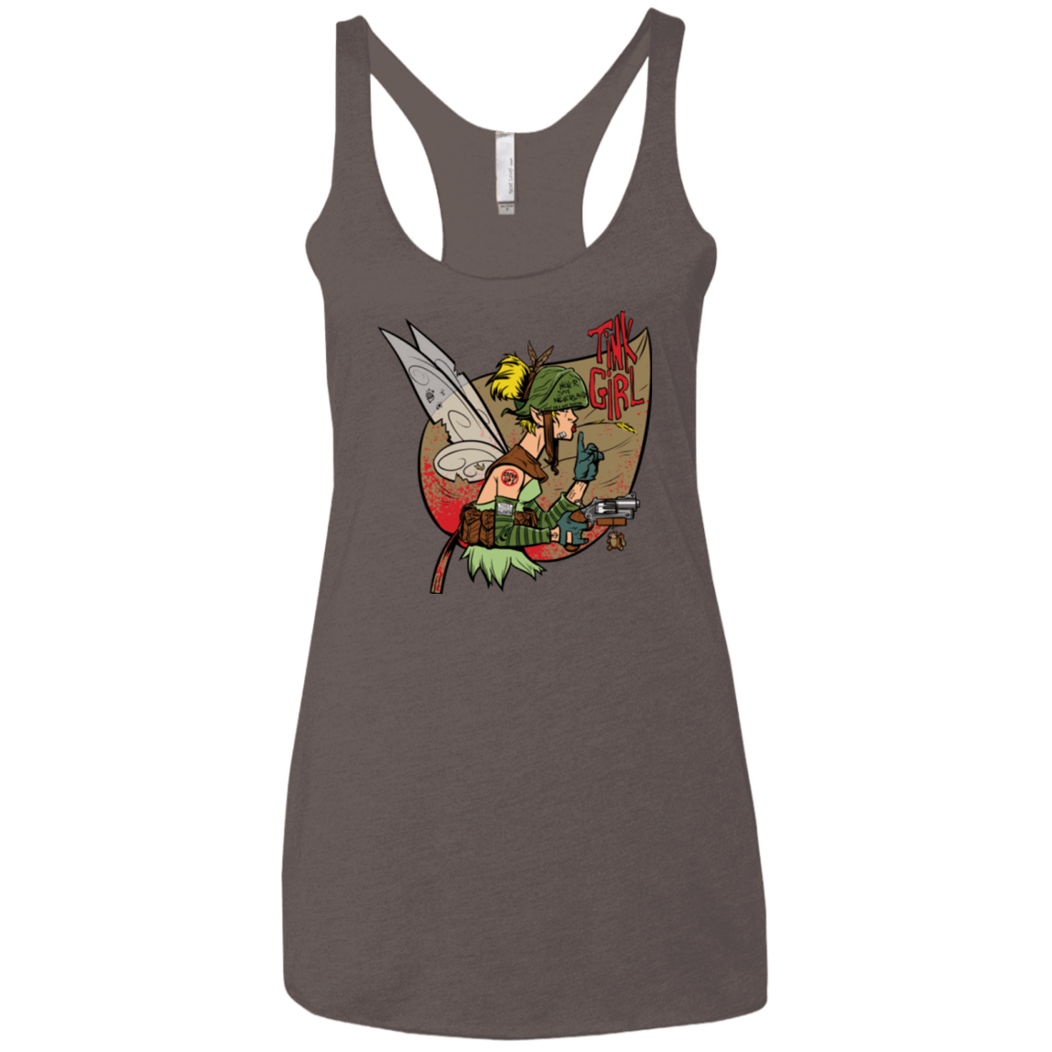 T-Shirts Macchiato / X-Small Tink Girl Women's Triblend Racerback Tank