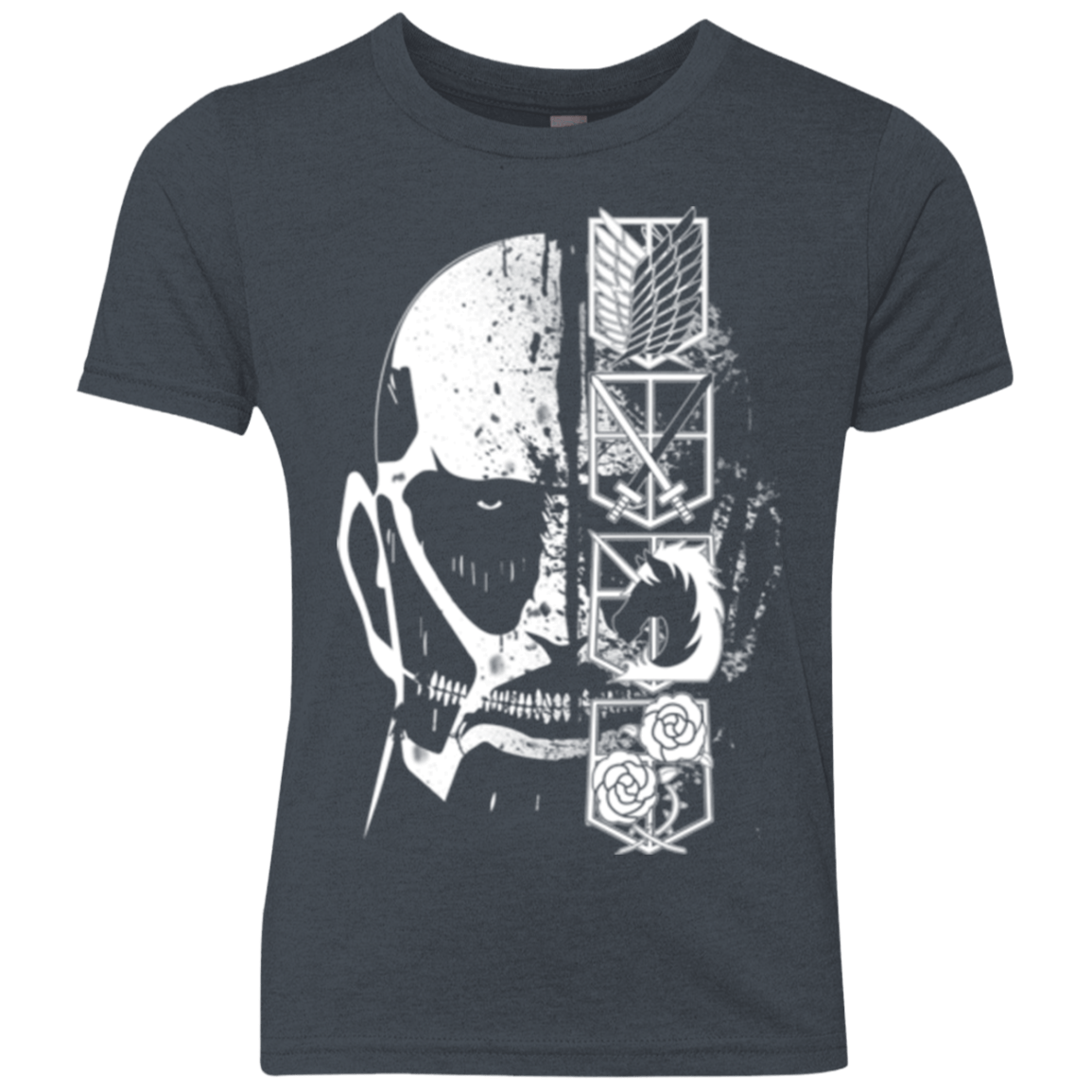 T-Shirts Vintage Navy / YXS Titan Black Youth Triblend T-Shirt