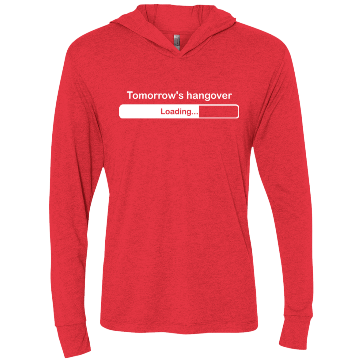 T-Shirts Vintage Red / X-Small Tomorrow's hangover Triblend Long Sleeve Hoodie Tee
