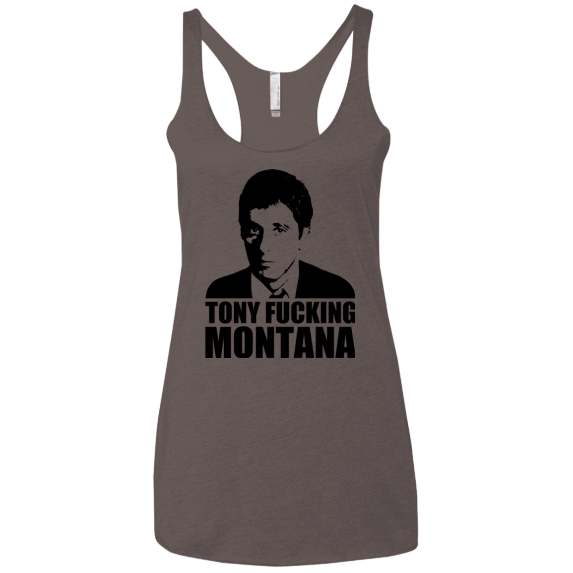 T-Shirts Macchiato / X-Small Tony Fucking Montana Women's Triblend Racerback Tank