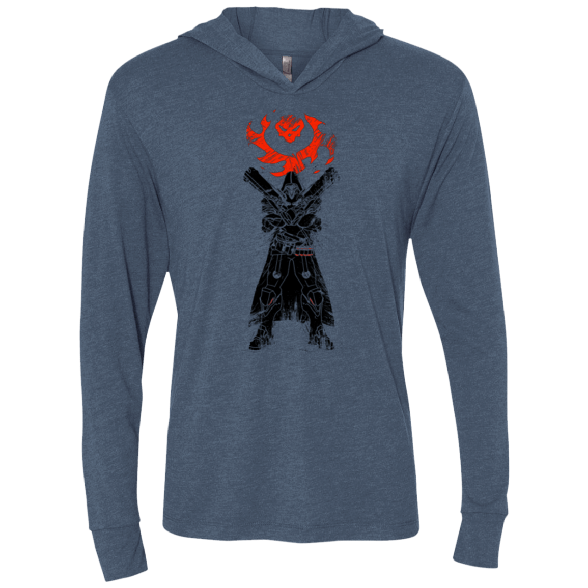 T-Shirts Indigo / X-Small TRADITIONAL REAPER Triblend Long Sleeve Hoodie Tee