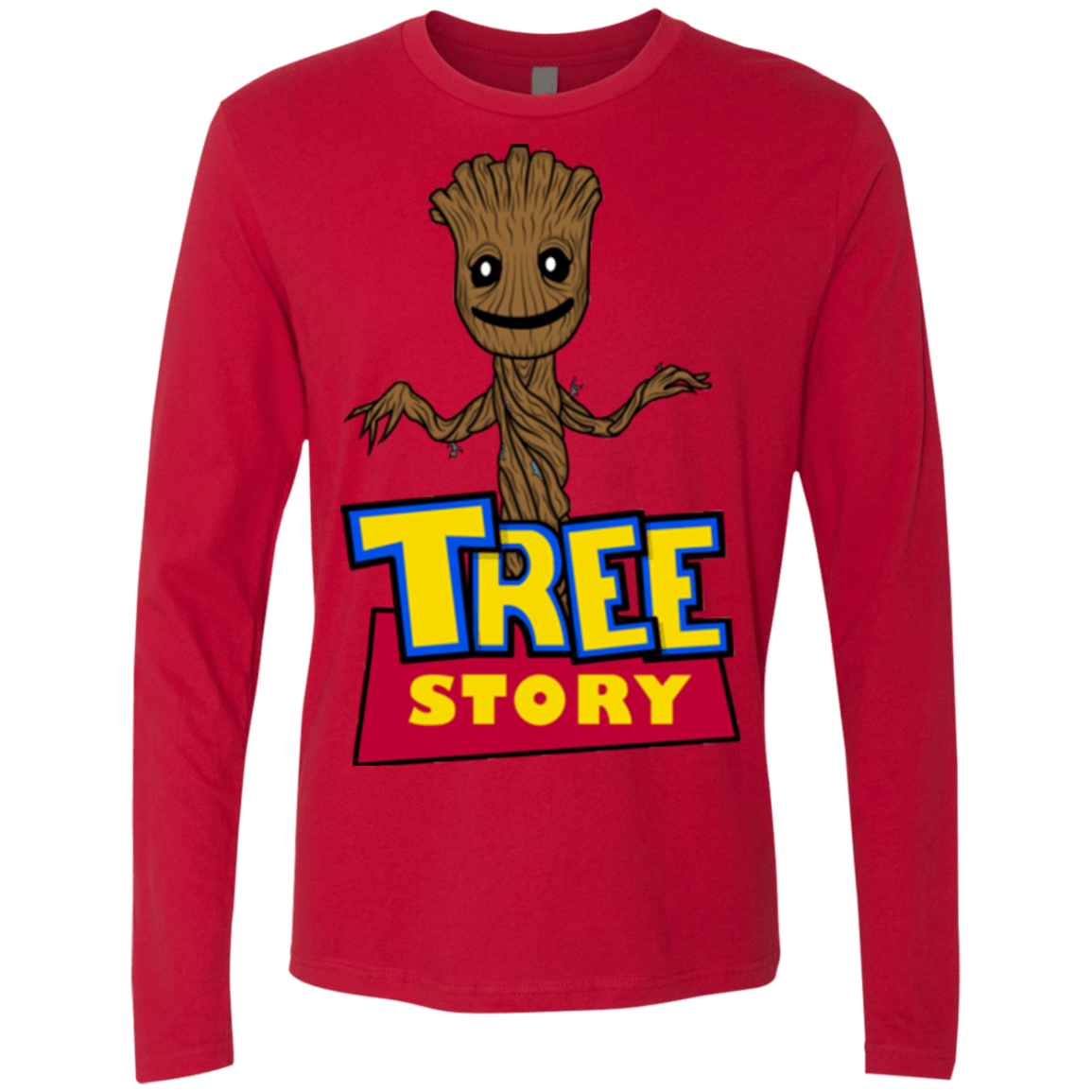 T-Shirts Red / Small TREE STORY Men's Premium Long Sleeve