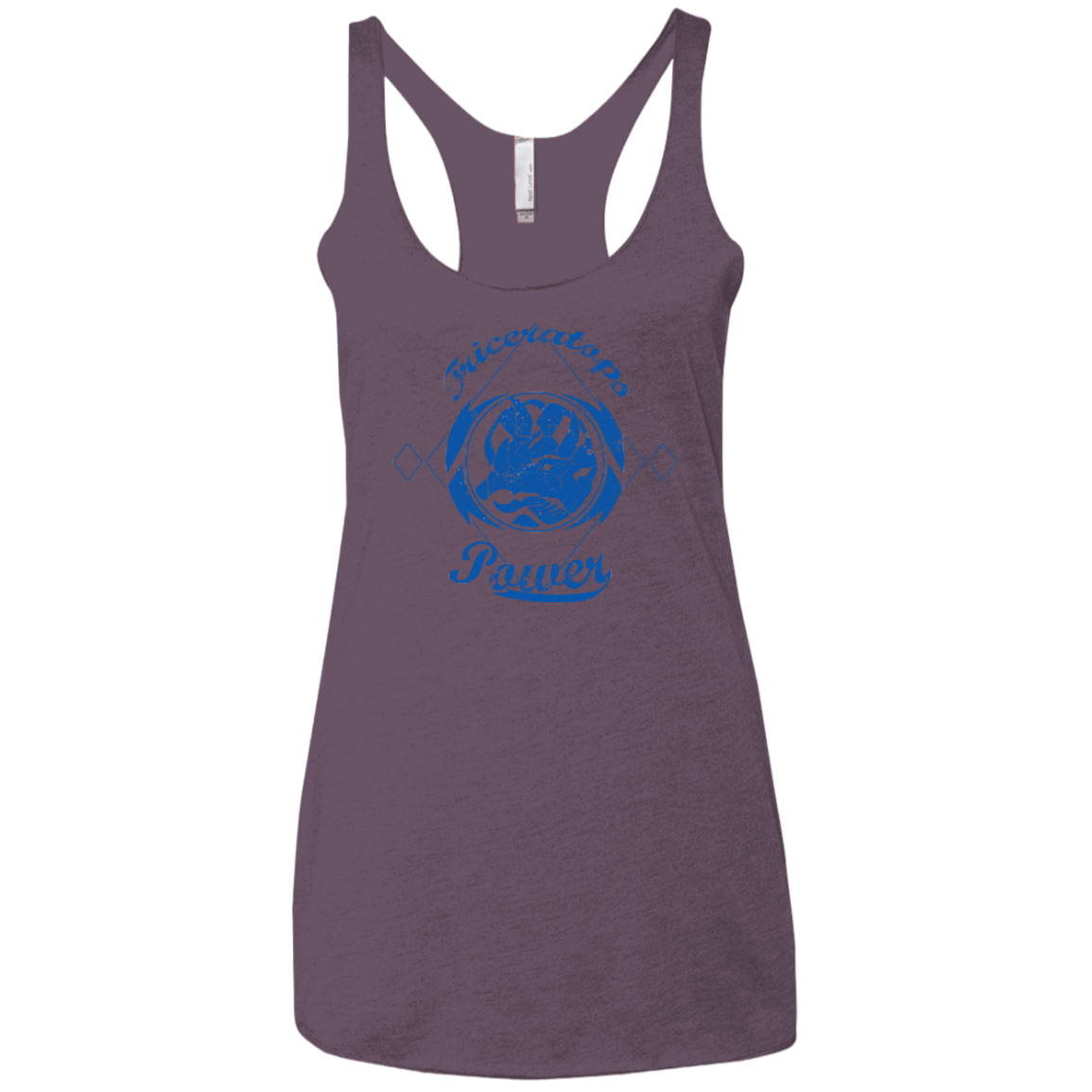 T-Shirts Vintage Purple / X-Small Triceratops Women's Triblend Racerback Tank