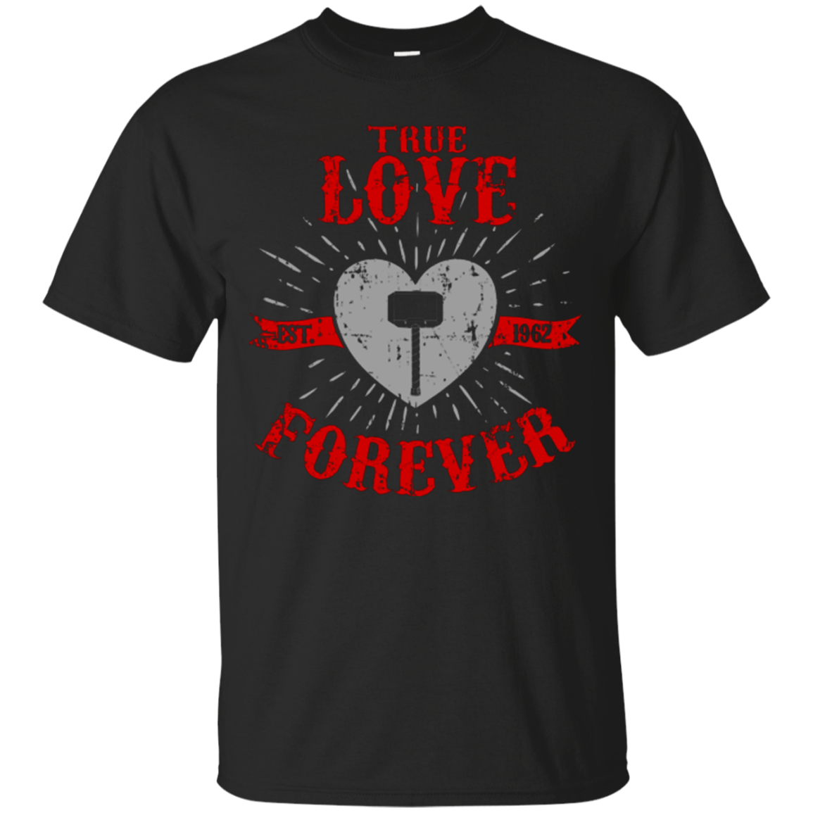 T-Shirts Black / Small True Love Forever God Thunder T-Shirt