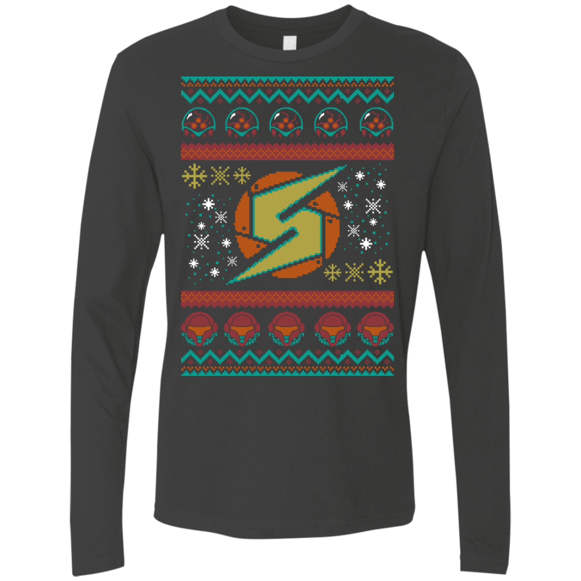 T-Shirts Heavy Metal / Small UGLY METROID Men's Premium Long Sleeve