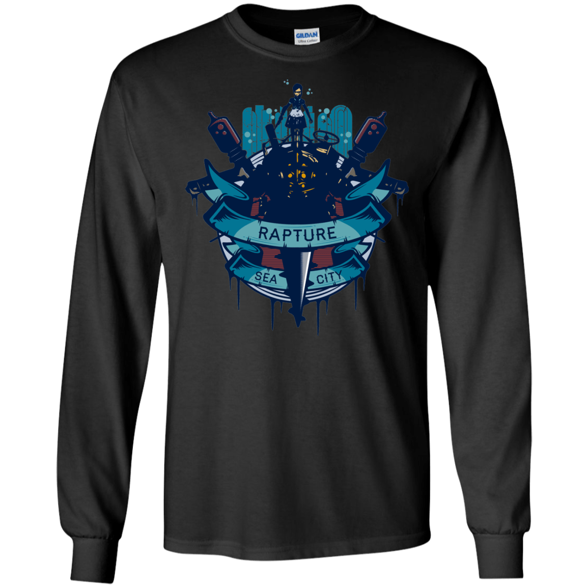 T-Shirts Black / S Under The Sea Men's Long Sleeve T-Shirt