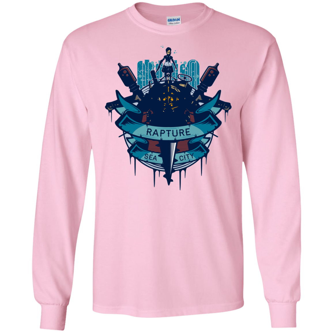 T-Shirts Light Pink / S Under The Sea Men's Long Sleeve T-Shirt