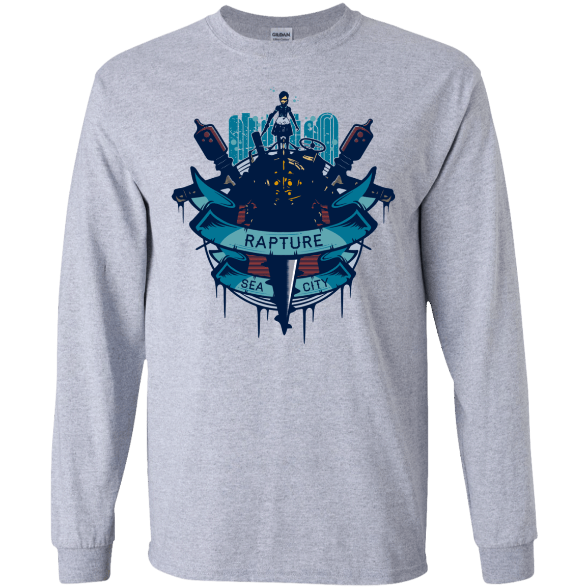 T-Shirts Sport Grey / S Under The Sea Men's Long Sleeve T-Shirt