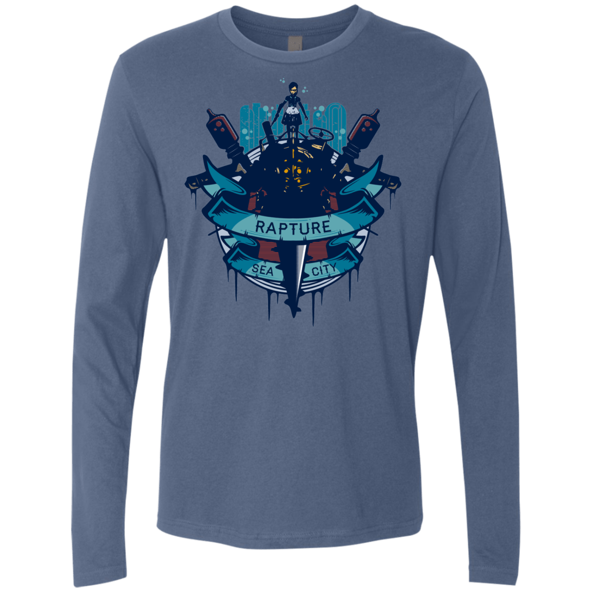 T-Shirts Indigo / S Under The Sea Men's Premium Long Sleeve